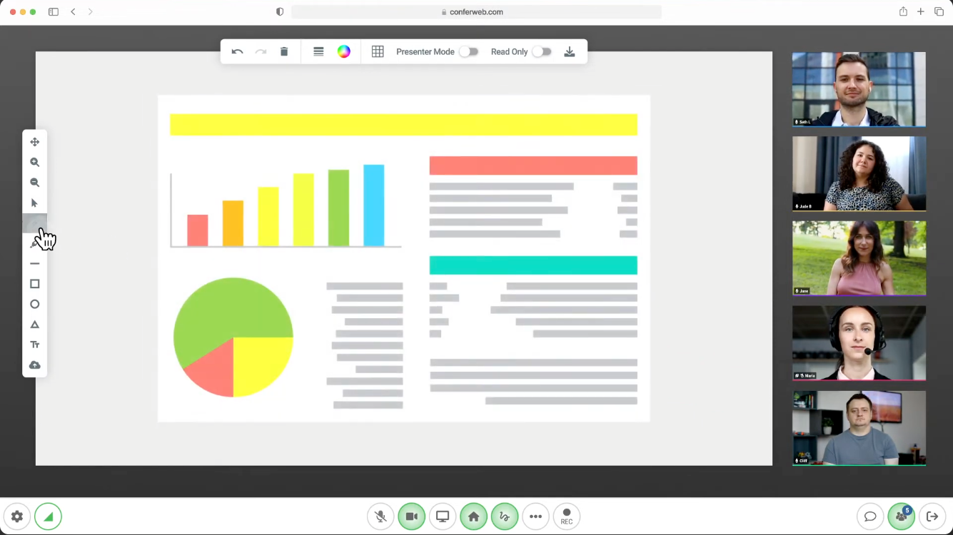 Professional Video Meetings Interface - Advanced video conferencing dashboard with analytics, participant management, and collaboration tools